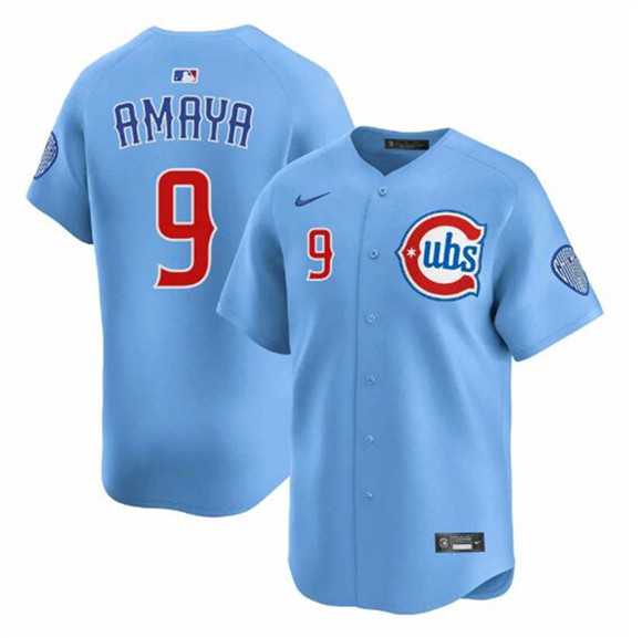 Men%27s Chicago Cubs #9 Miguel Amaya Blue 2024-25 2nd Alternate Limited Stitched Jersey Dzhi->cleveland guardians->MLB Jersey